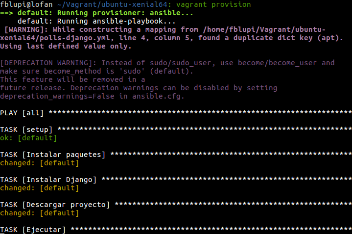 Vagrant Ansible Provision