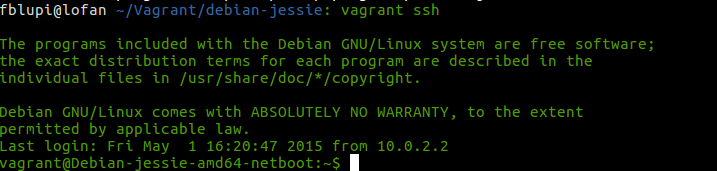 Vagrant SSH